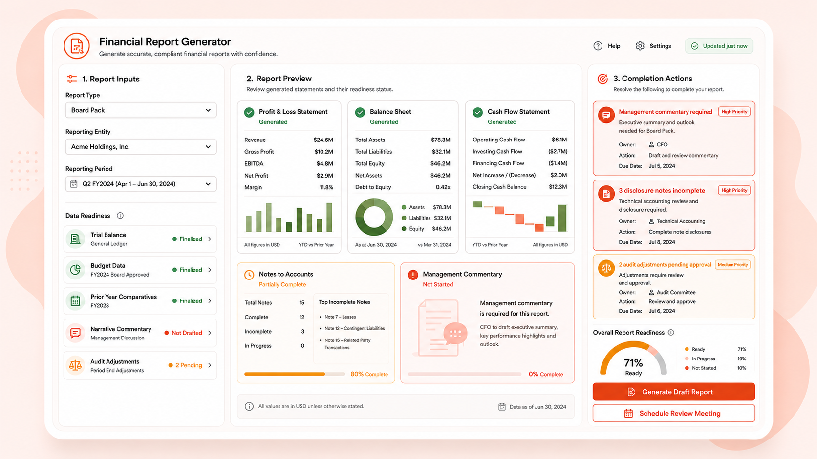 Financial Report Generator